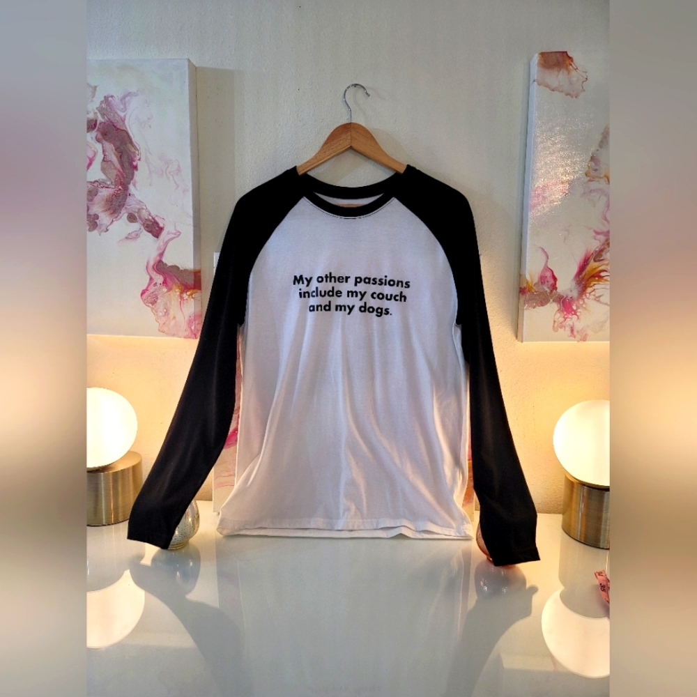 Funny Graphic Raglan Long Sleeve Tee